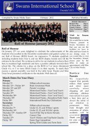 Feb Newsletter - Swans School Marbella