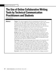 The Use of Online Collaborative Writing Tools by Technical ...