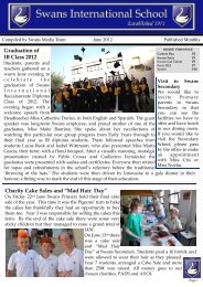 June Newsletter - Swans School Marbella