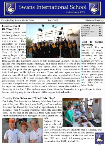 June Newsletter - Swans School Marbella