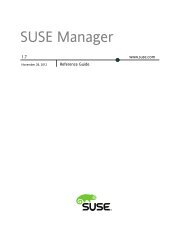 SUSE Manager Documentation