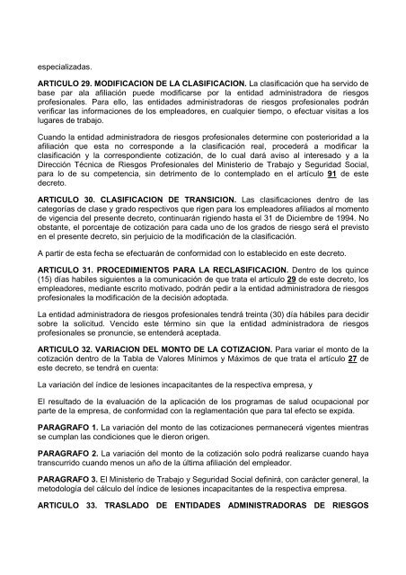 DECRETO 1295 DE 1994.pdf - Universidad Libre - Seccional Pereira