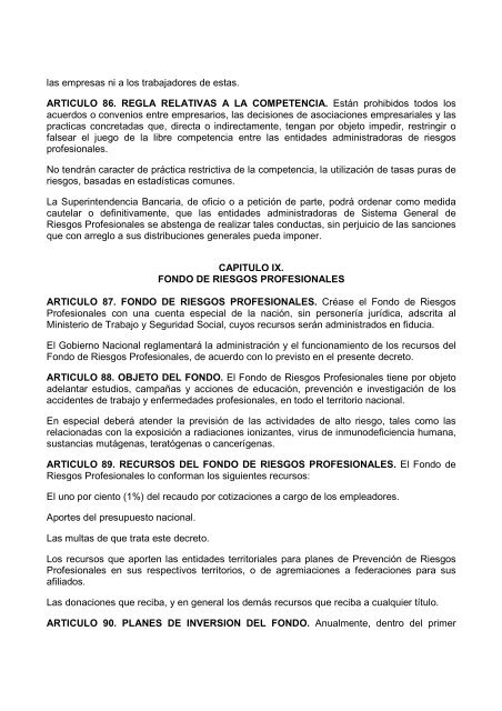 DECRETO 1295 DE 1994.pdf - Universidad Libre - Seccional Pereira