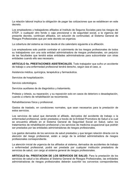 DECRETO 1295 DE 1994.pdf - Universidad Libre - Seccional Pereira