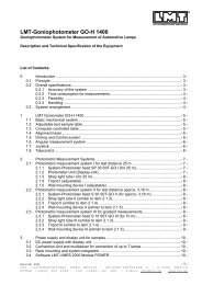 LMT-Goniophotometer GO-H 1400 - Eotech
