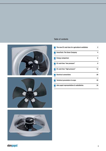 EC axial fans for agricultural ventilation