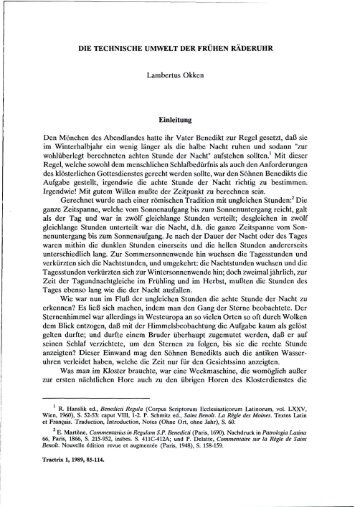 DIE TECHNISCHE UMWELT DER FRUHEN RADERUHR - Gewina