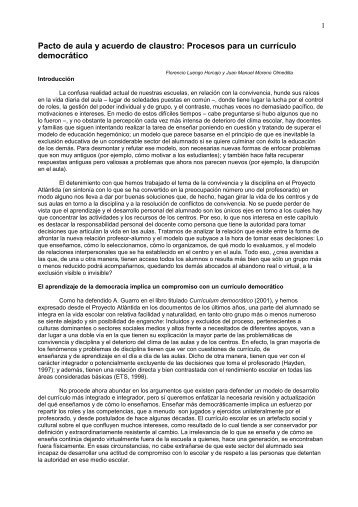 Pacto de aula y acuerdo de claustro: Procesos para un currÃ­culo ...