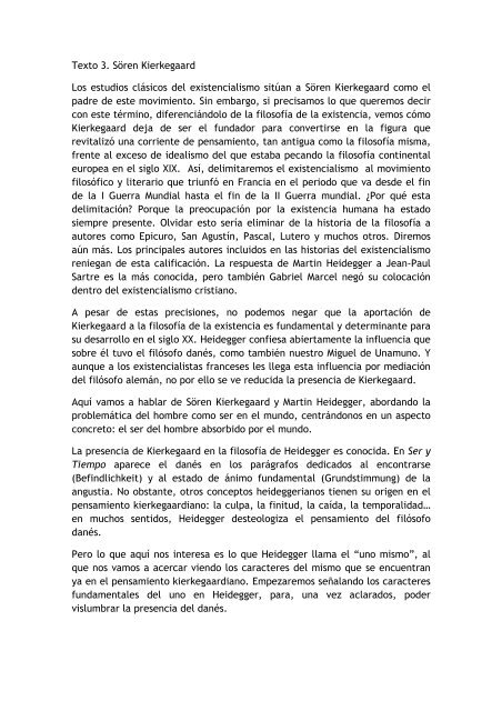 Texto 3. SÃ¶ren Kierkegaard Los estudios clÃ¡sicos del ...