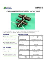 HITACHI MULTIPORT FIBER OPTIC ROTARY JOINT