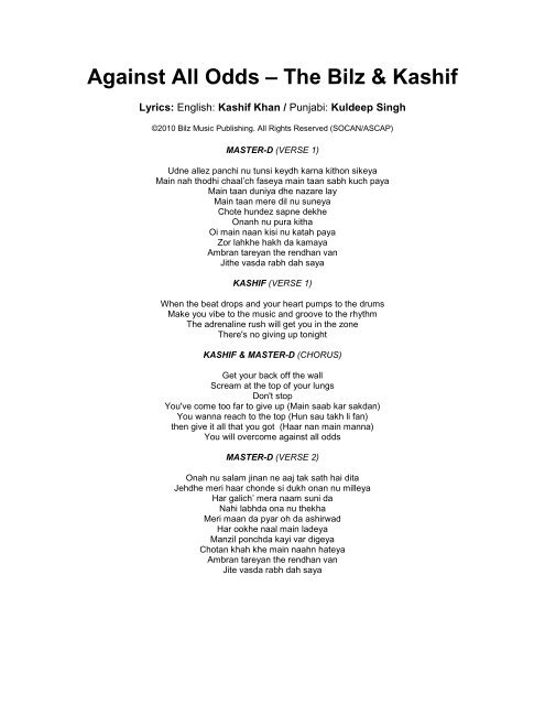 O que significa Against all odds? - Pergunta sobre a Inglês (EUA