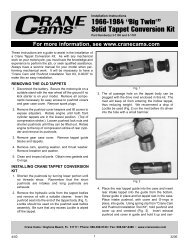 1966-1984 “Big Twin ” Solid Tappet Conversion Kit