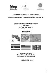 INGLÉS CÓDIGO: 80013 NOVENO. - coned.ac.cr