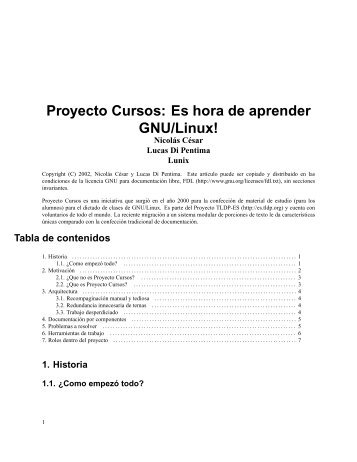 Proyecto Cursos: Es hora de aprender GNU/Linux! - TLDP-ES/LuCAS