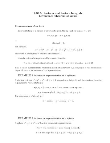 Divergence Theorem of Gauss EXAMPLE 1 EXAMPLE 2