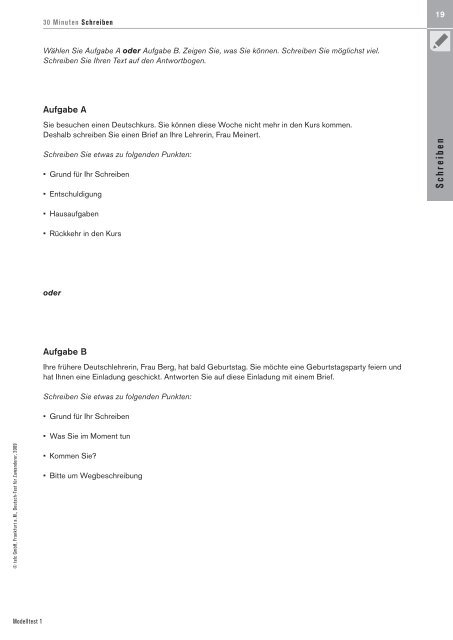 Bitte Um Information Brief B2 Aufgabe