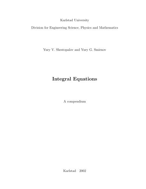 Integral Equations