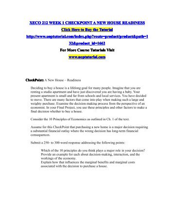 house readiness checkpoint Which of the 10 principles do you think plays a major role in your decision provide an example for each about decision-making, interaction, and the. house readiness checkpoint Which of the 10 principles do you think plays a major role in your decision provide an example for each about decision-making, interaction, and the.
