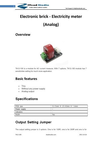 Electronic brick - Electricity meter (Analog)
