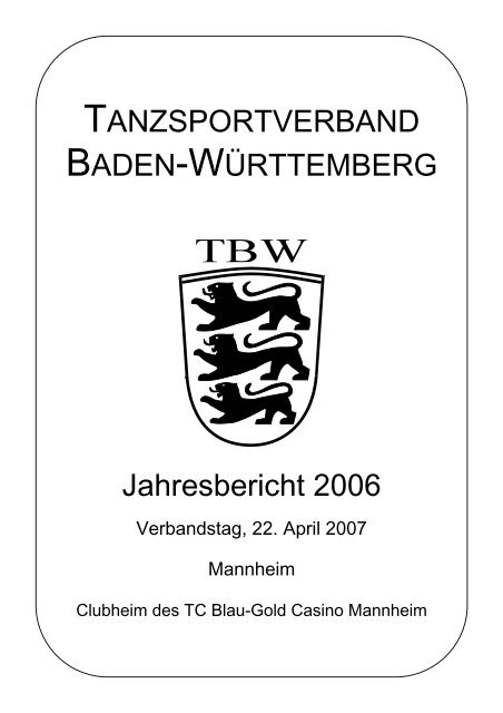 Bericht des Landestrainers Standard - Tanzsportverband Baden ...