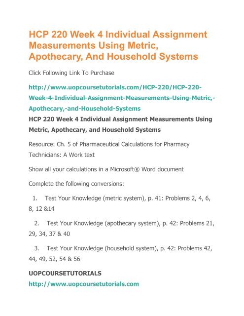 HCP 220 Week 4 Individual Assignment Measurements Using Metric.pdf