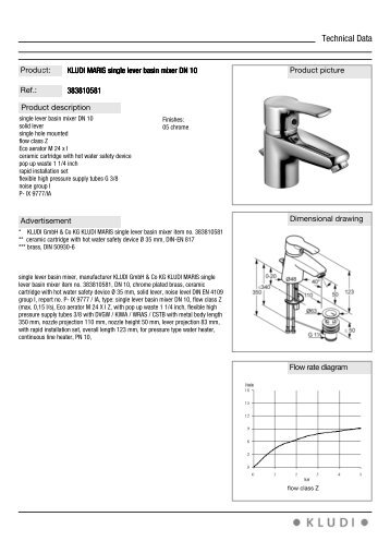 Technical Data - kludi