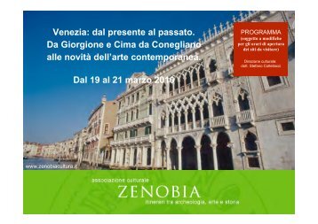 Vedi programma dettagliato - Zenobia - associazione culturale