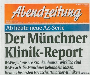 Der AZ-Klinikreport - Techniker Krankenkasse