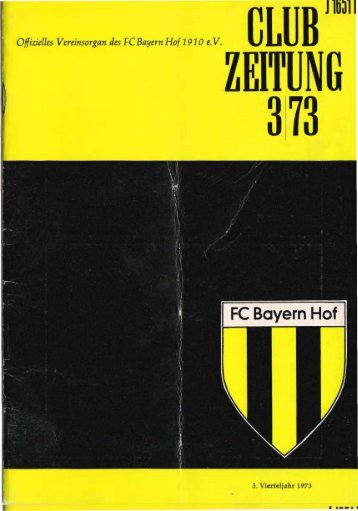 Club Zeitung 3/73 - SpVgg Bayern Hof