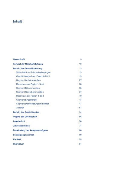 Geschäftsbericht 2011 - TLG Immobilien GmbH