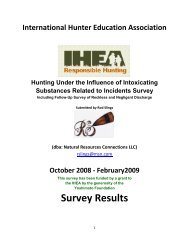 Survey Results - International Hunter Education Association