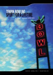 TENPIN BOWLING SPORT FOR A LIFETIME