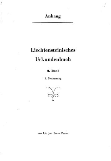 Liechtensteinisches Urkundenbuch - eLiechtensteinensia