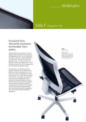 Solis F. Programm 190 Puristische Form. Technische Faszination ...