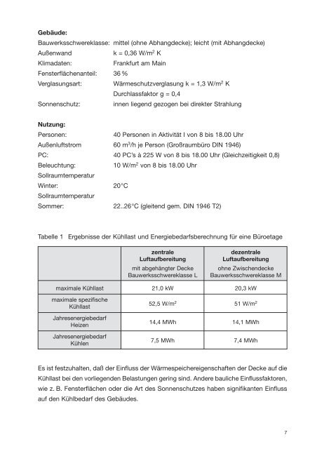 Wirtschaftlichkeit der dezentralen Klimatisierung im Vergleich zu ...