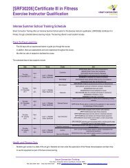 [SRF30206] Certificate III in Fitness