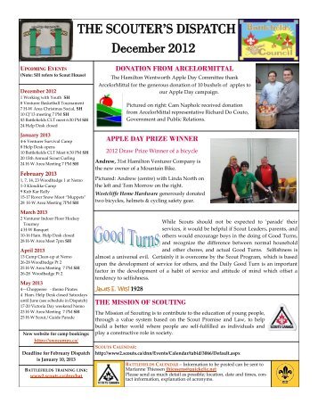 THE SCOUTER’S DISPATCH December 2012