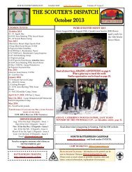 THE SCOUTER’S DISPATCH October 2013