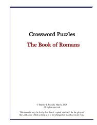 Crossword Puzzles The Book of Romans