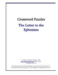 The Letter to the Ephesians Crossword Puzzles - Stansarea.com