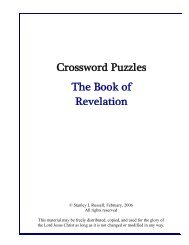 Crossword Puzzles The Book of Revelation