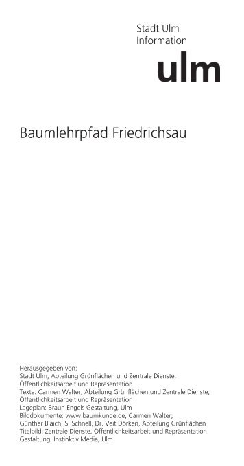 Baumlehrpfad Friedrichsau - Ulm