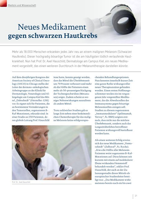 Ausgabe Juli 2012 [pdf] - UKSH Universitätsklinikum Schleswig-Holstein