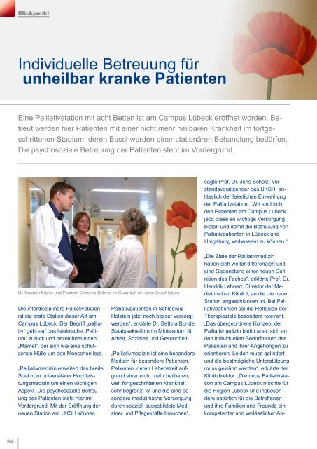 Ernährung und Gesundheit - UKSH Universitätsklinikum Schleswig ...