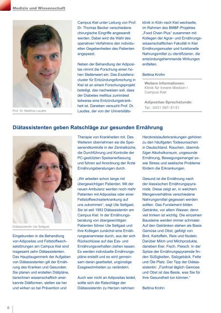 Ernährung und Gesundheit - UKSH Universitätsklinikum Schleswig ...