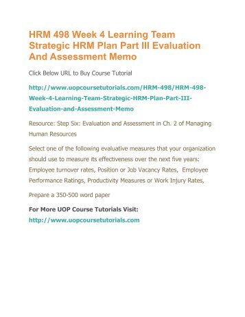 career management plan summary hrm 531 Hrm 531 week 6 career development plan summary this study guide includes two separate example papers on both kudler fine foods virtual organization and interclean individual assignment: career development plan summary. career management plan summary hrm 531 Hrm 531 week 6 career development plan summary this study guide includes two separate example papers on both kudler fine foods virtual organization and interclean individual assignment: career development plan summary.