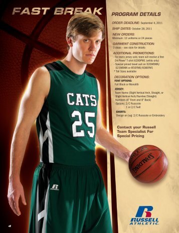 Russell Athletic Mens Basketball Fast Break Catalog