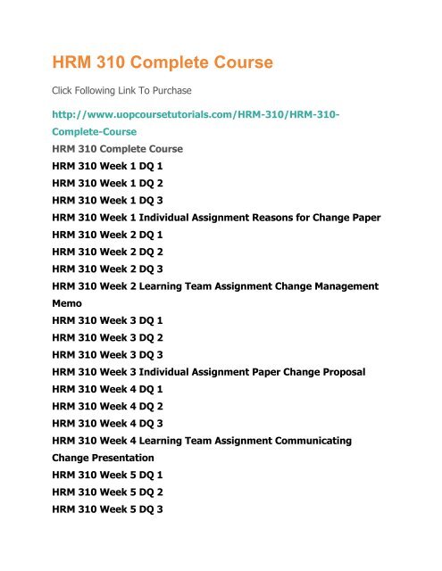 HRM 310 Complete Course.pdf