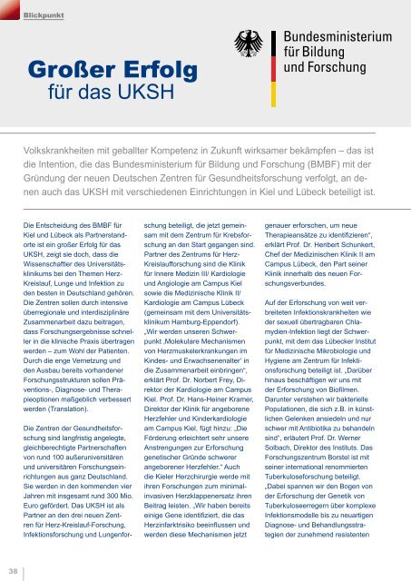 Ausgabe Juli 2011 [pdf] - UKSH Universitätsklinikum Schleswig-Holstein