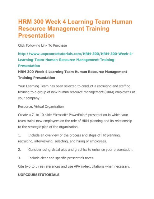 Human Resource Management Notes Pdf